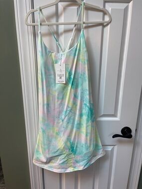 HALARA Pastel Tie-Dye Mini Dress in Mint, Pink, Yellow
